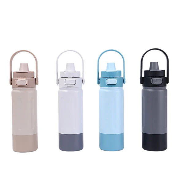 လက်ကိုင်ပါရှိသော Stainless Steel အားကစားပုလင်း